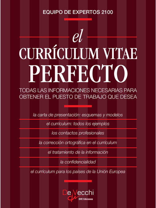 Cover image for El currículum vitae perfecto